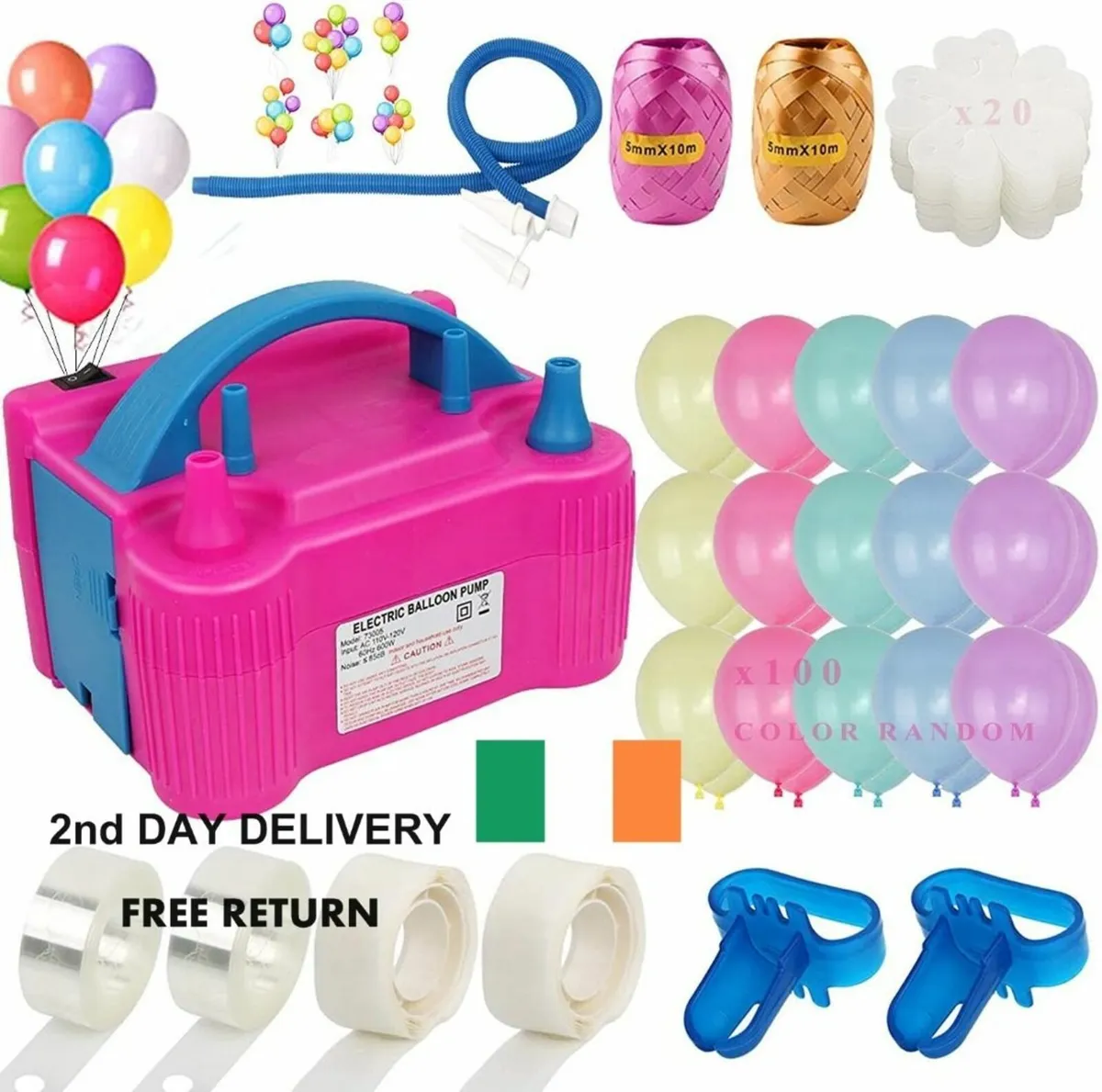 Electric Balloon Pump with Double Nozzle - Image 1