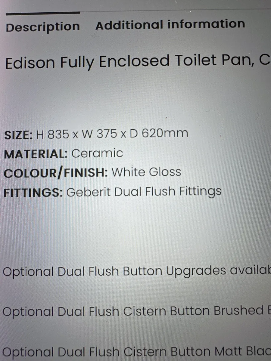 Toilet Cistern Inc. Flush Fittings. New! - Image 4