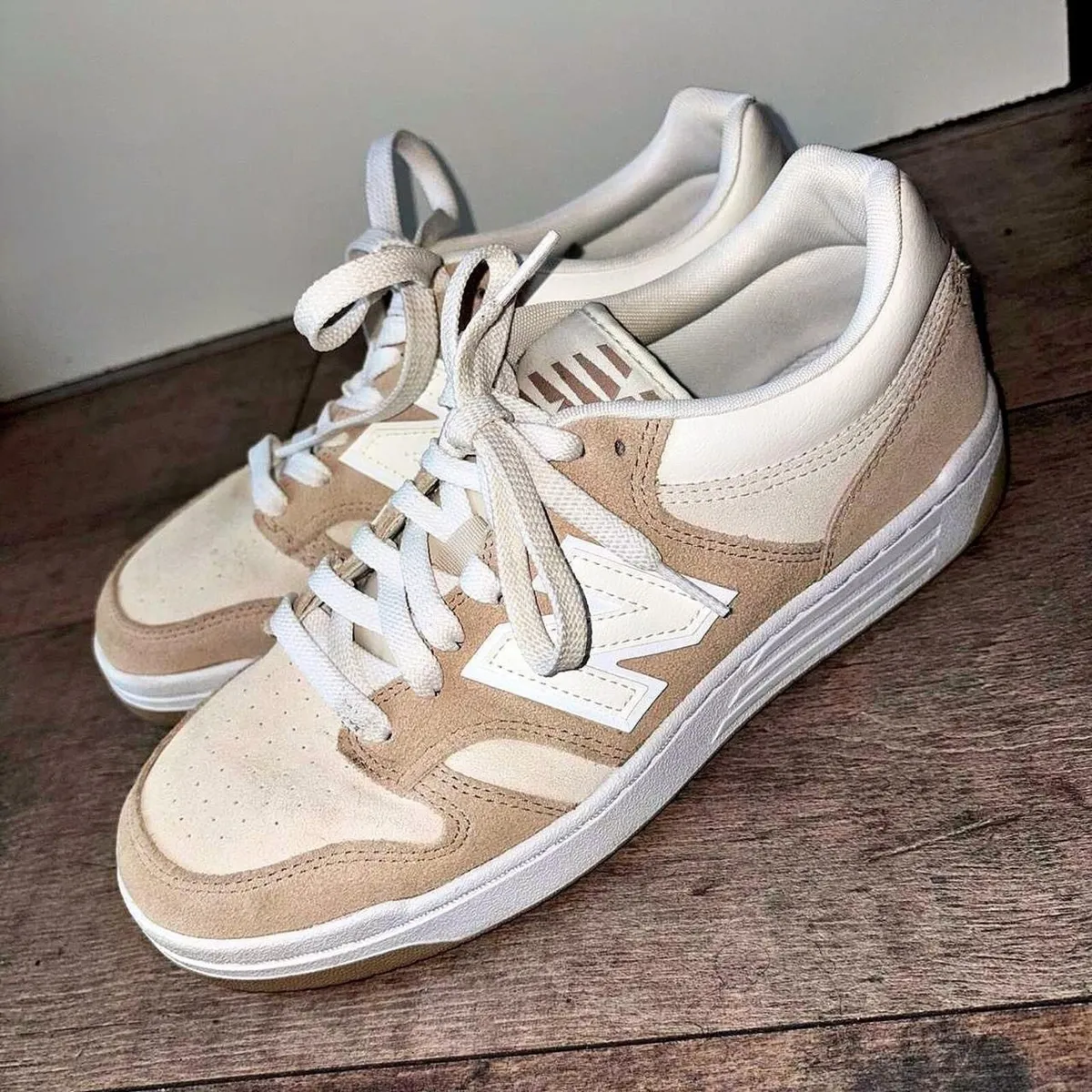 New Balance trainers Unisex Neutral beige suede 8 - Image 4