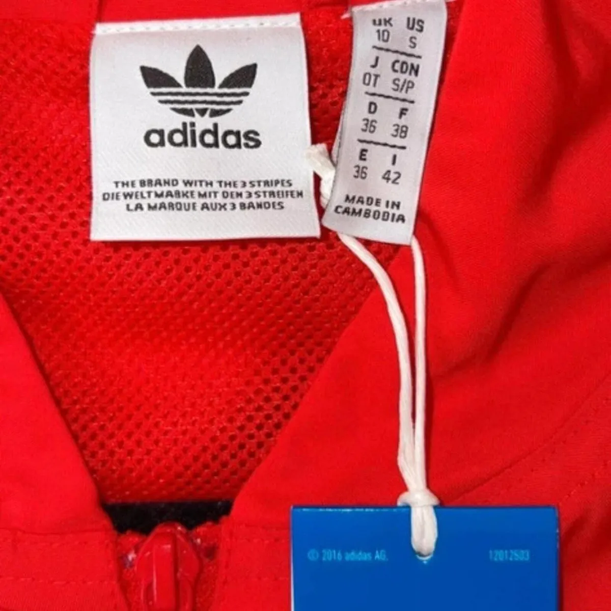 Adidas Originals Red Track Jacket – UK 10 - Image 2