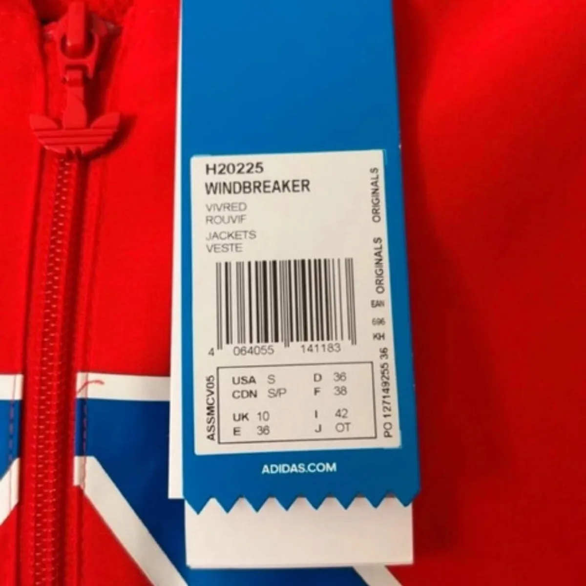 Adidas Originals Red Track Jacket – UK 10 - Image 3