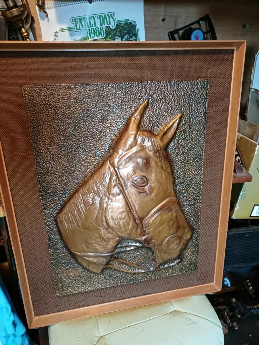 1950’s Bruce Fox Copper Horse Relief Plaque - Image 3