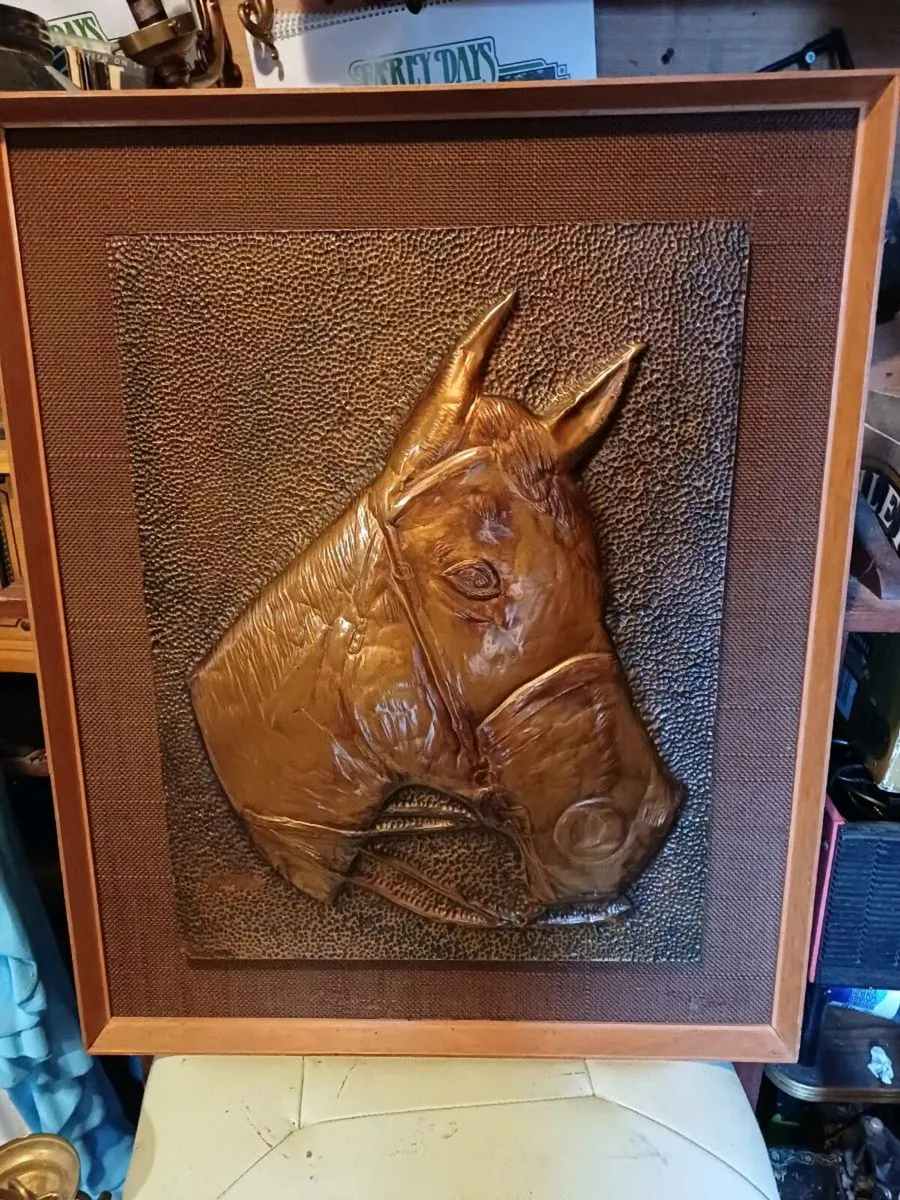 1950’s Bruce Fox Copper Horse Relief Plaque - Image 4