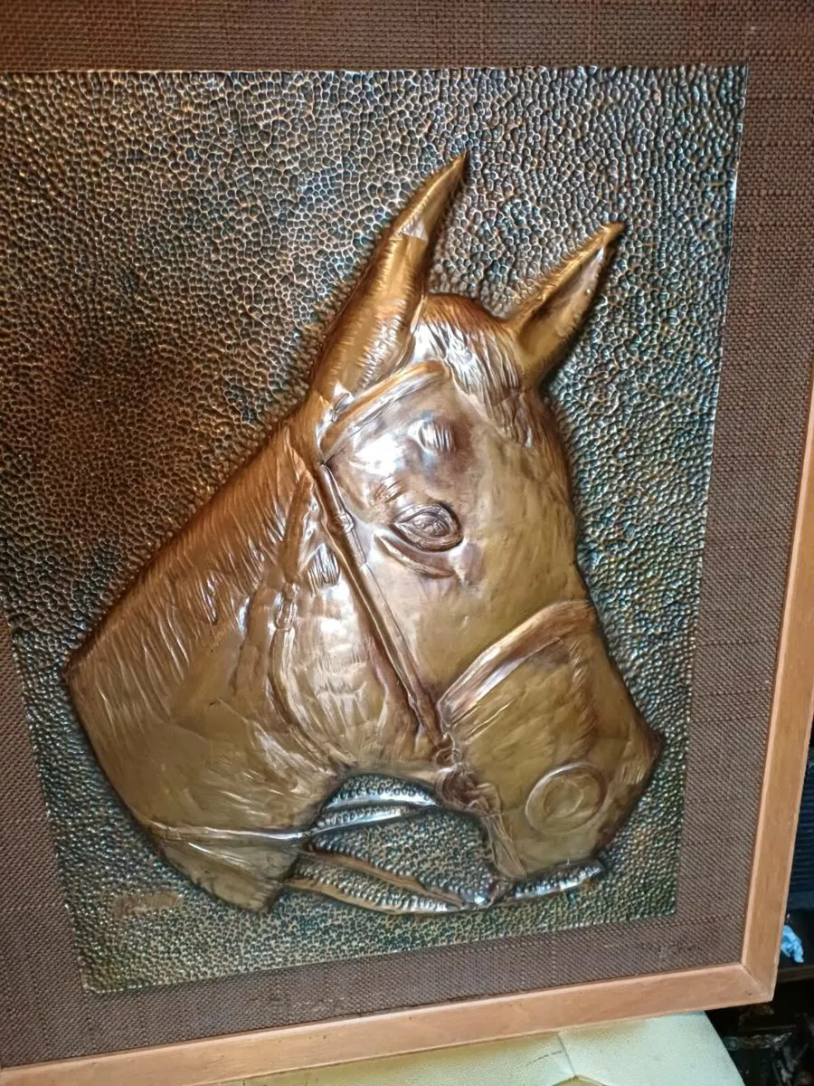 1950’s Bruce Fox Copper Horse Relief Plaque - Image 1