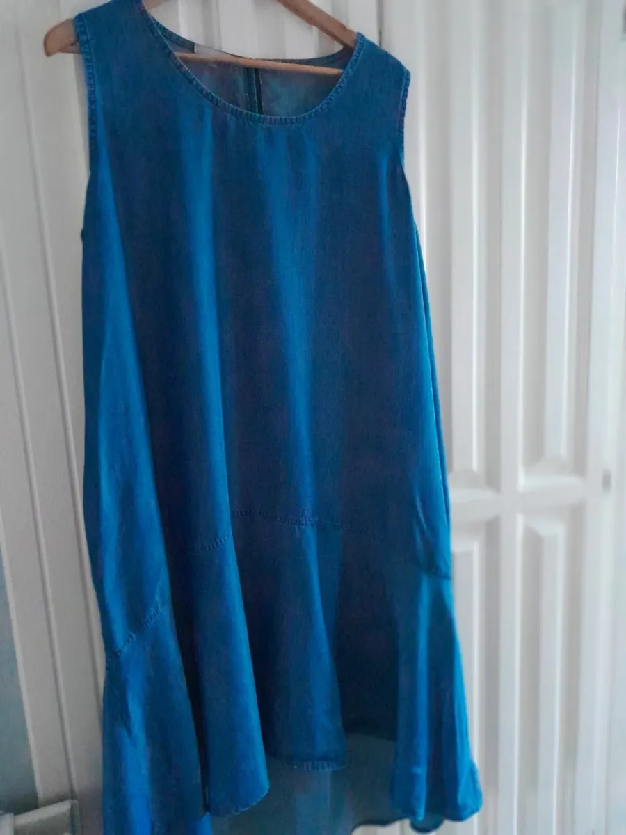 A Denim Sleeveless Dress - Image 1