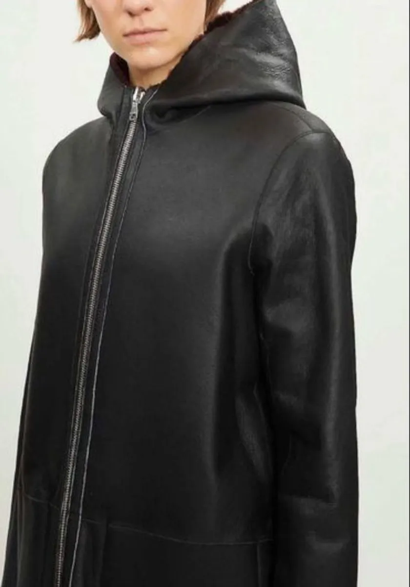 Sandro shearling reversible coat Size 1 UK 8 10 - Image 3