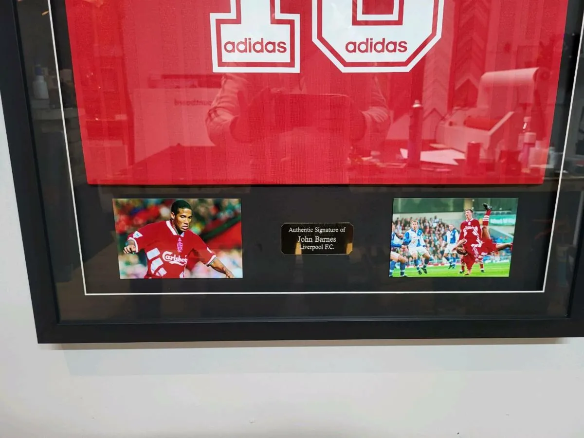 John Barnes Framed Signed Liverpool F.C. Shirts - Image 2