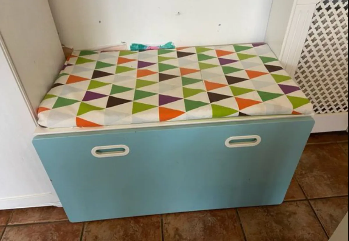 Ikea storage bench with seat pad - Image 1