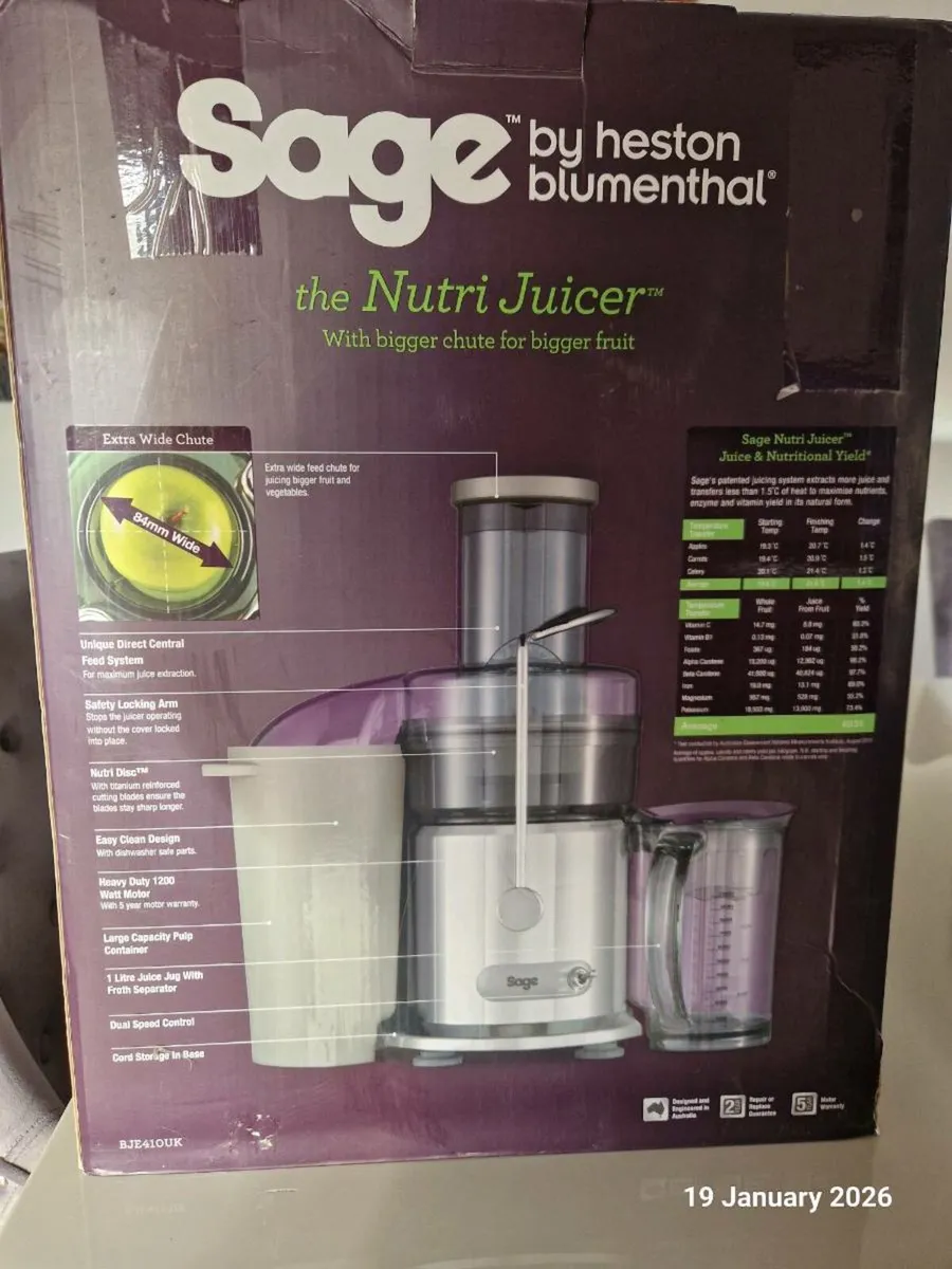 Sage Nutri Juicer Heston Blumenthal - Image 1