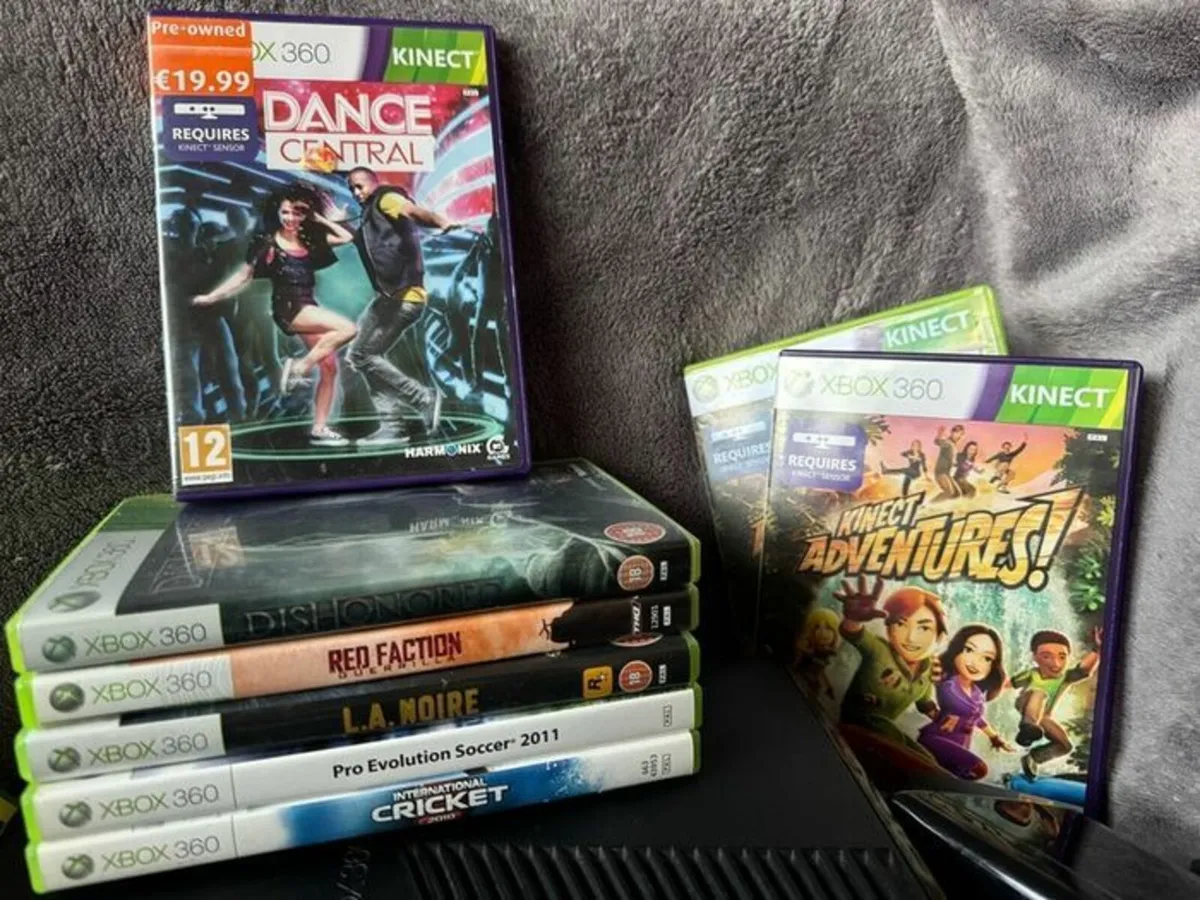 Xbox 360S Bundle Kinect Karaoke Controller Games - Image 2