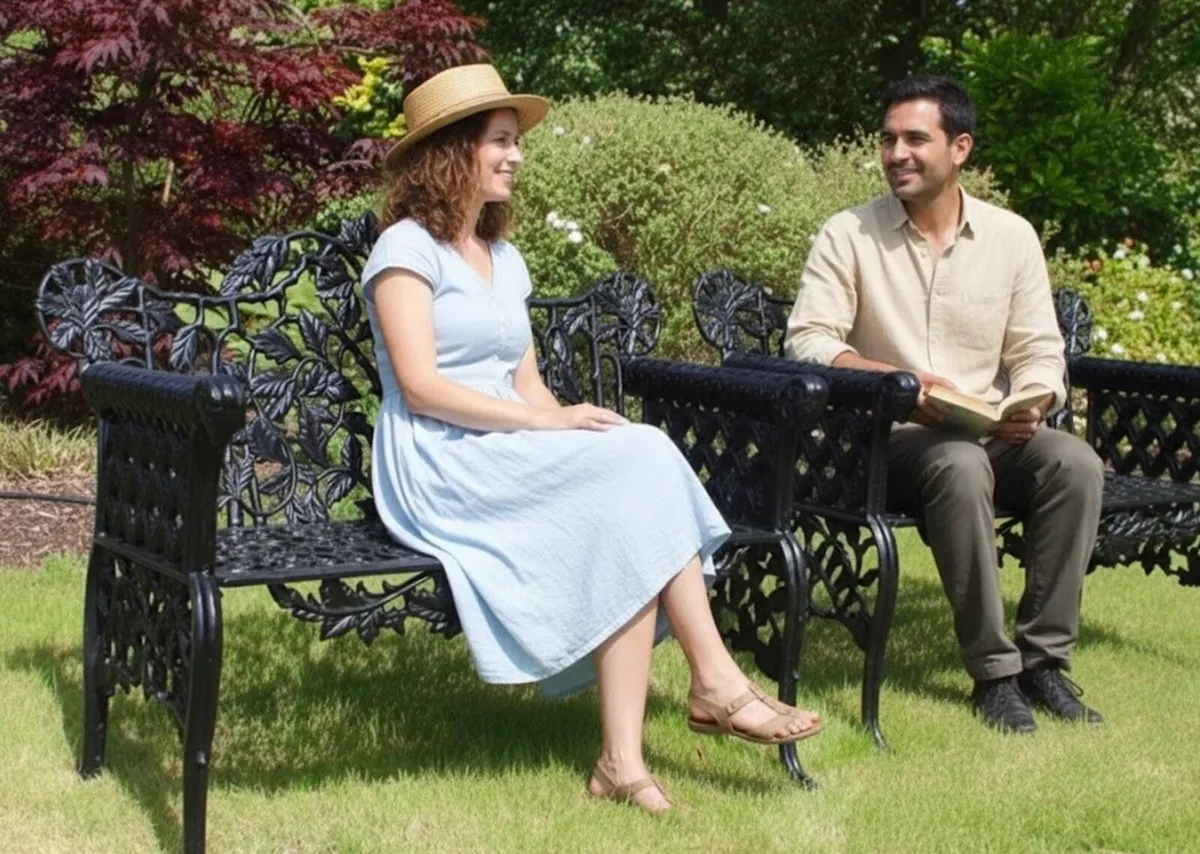 Cast iron garden benchs - Image 3