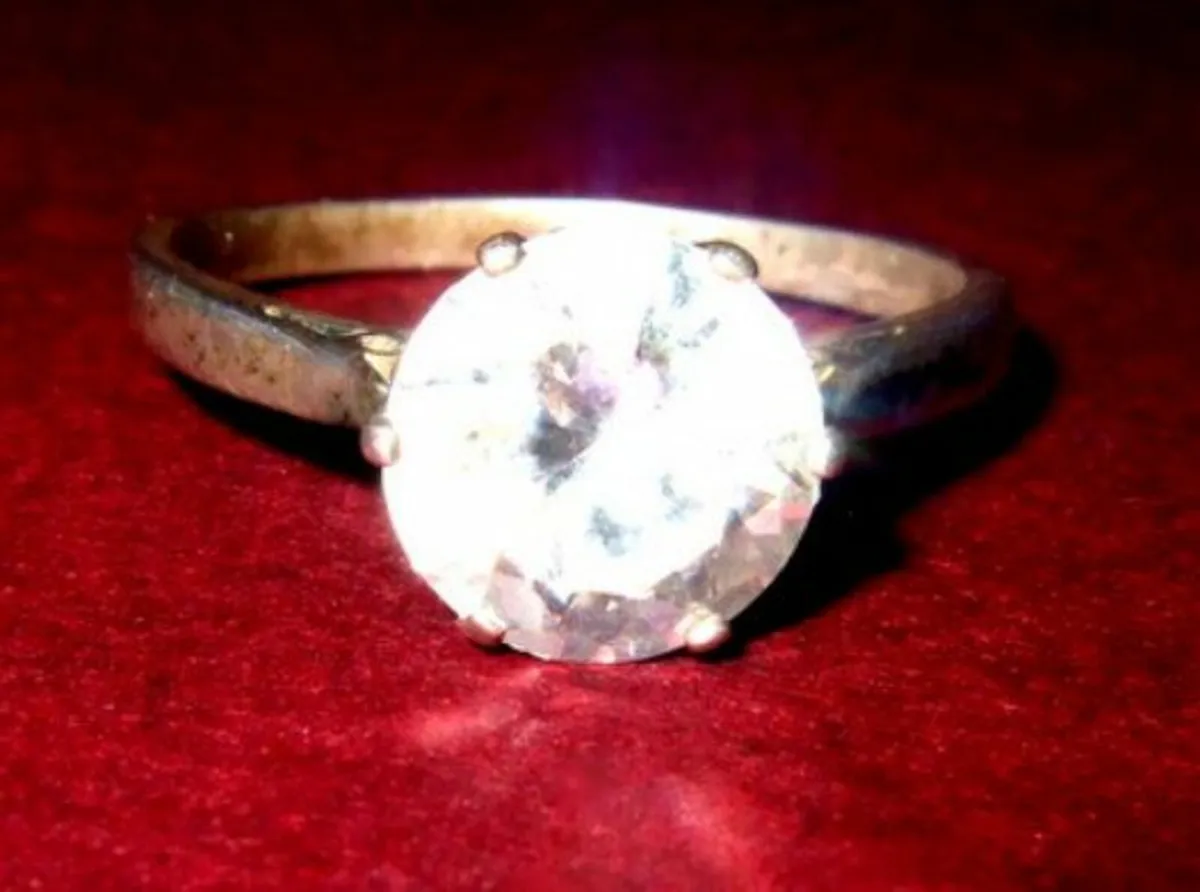 Vintage Hallmarked Silver approx 2ct Solitaire - Image 1