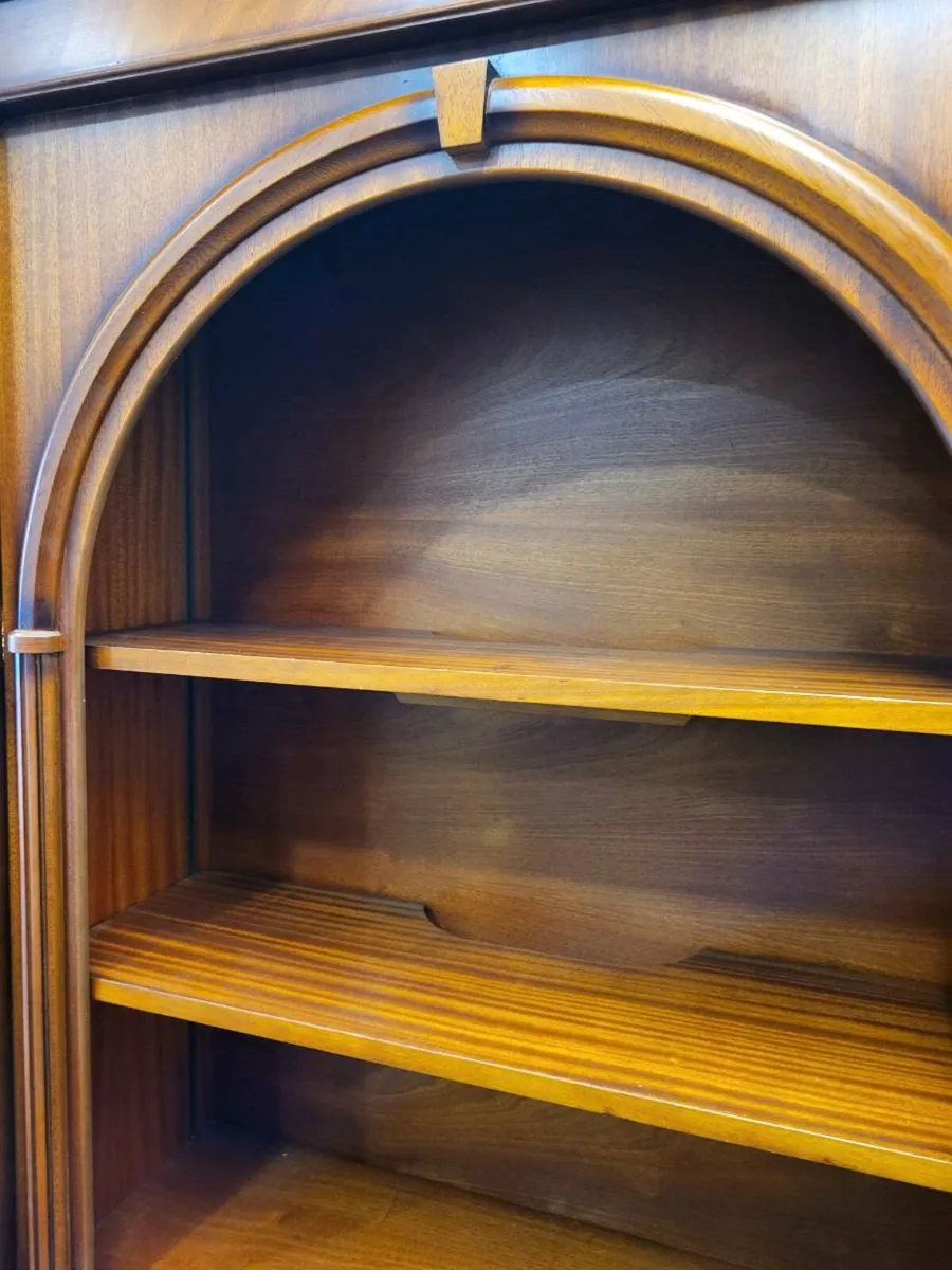 Large Flamed Mahogany Display Cabinet - Image 2