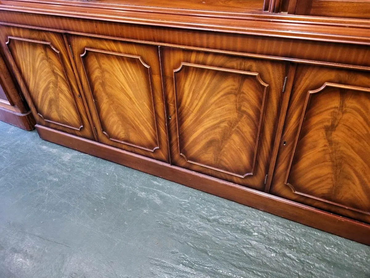 Large Flamed Mahogany Display Cabinet - Image 3