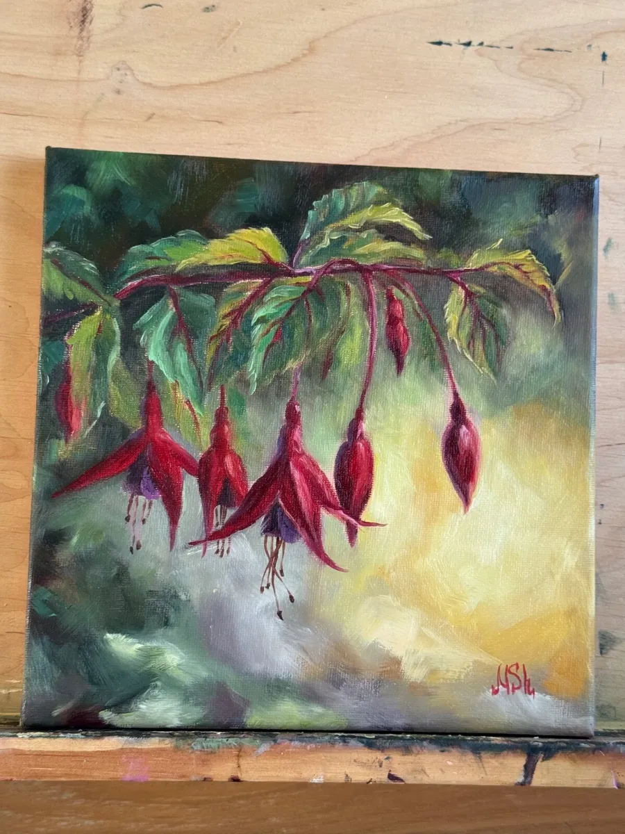 Fuchsia Oil Painting – Commission Available - Image 2