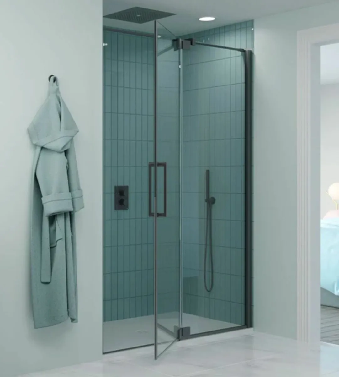 Optix 10 Crosswater Pivot Shower Door - Image 1