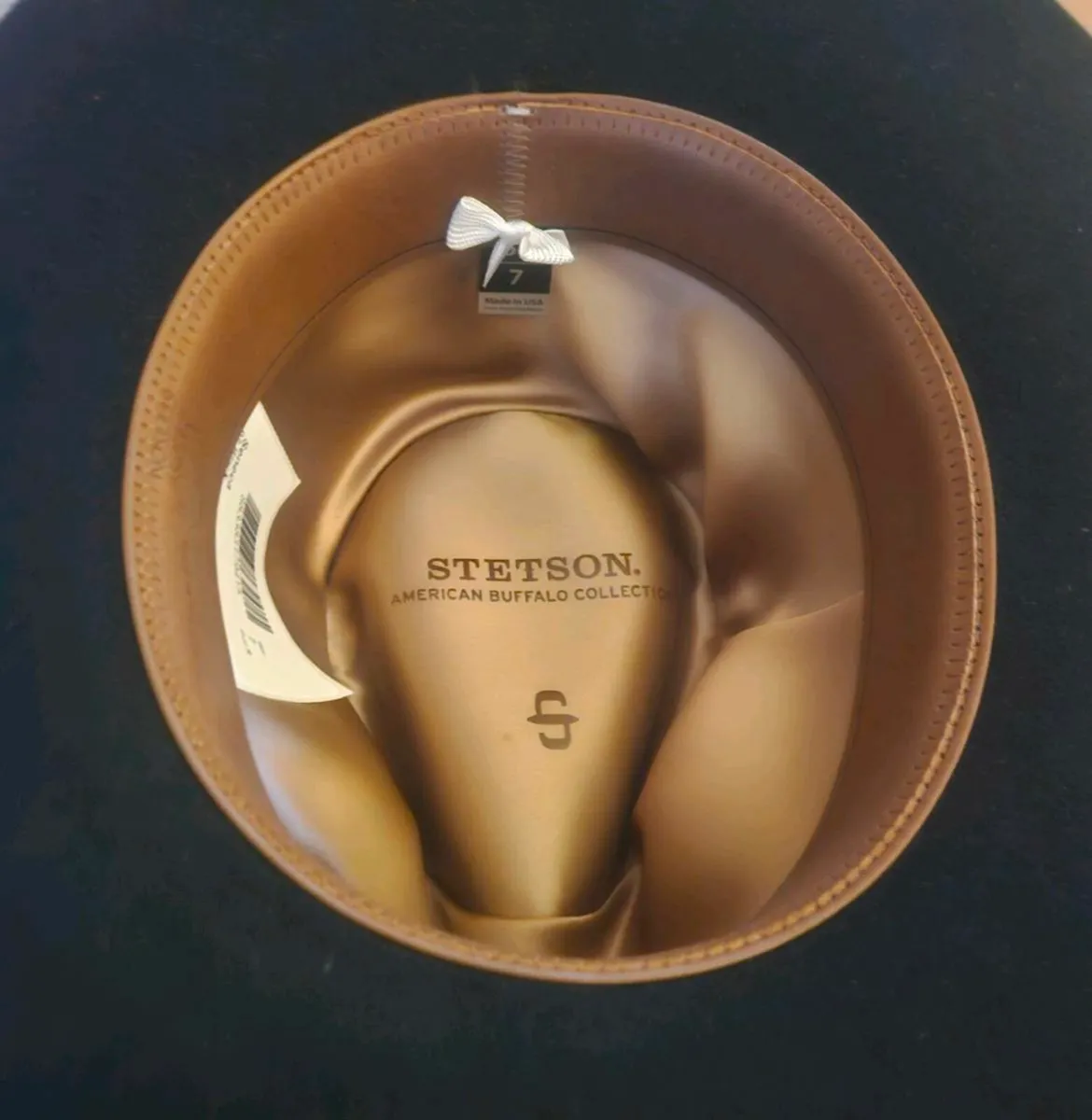 Stetson Seneca Black 4X Buffalo Wool Hat Size 7 - Image 3