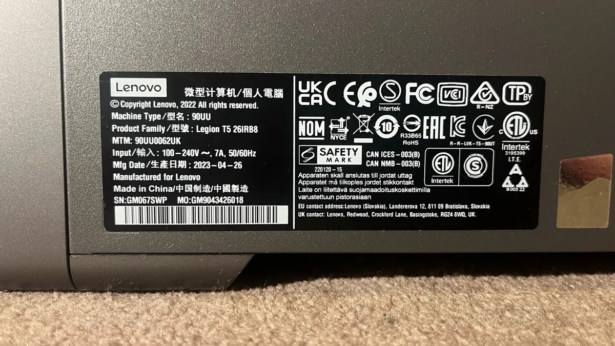 Legion T5i and Dell 27” Gaming Monitor - G2723H - Image 3