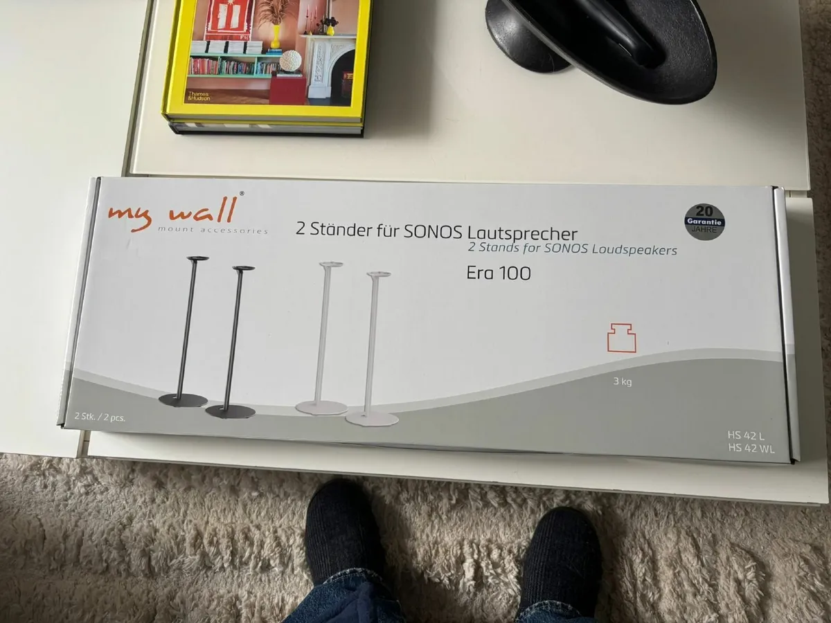 MyWall Sonos Era100 Floor Stands - White (Pair) - Image 4