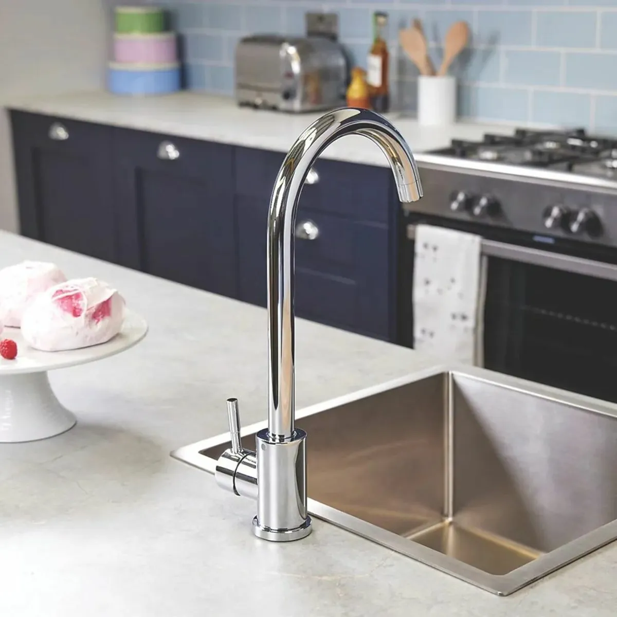 Tivoli Chrome Kitchen Sink Tap | Single Lever - Image 3