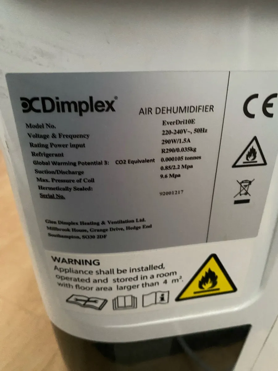 Dimplex EverDri Dehumidifier – Working – €80 - Image 3