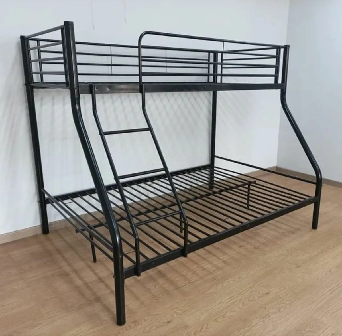 Black Double Metal Bunk Bed Free Delivery - Image 1