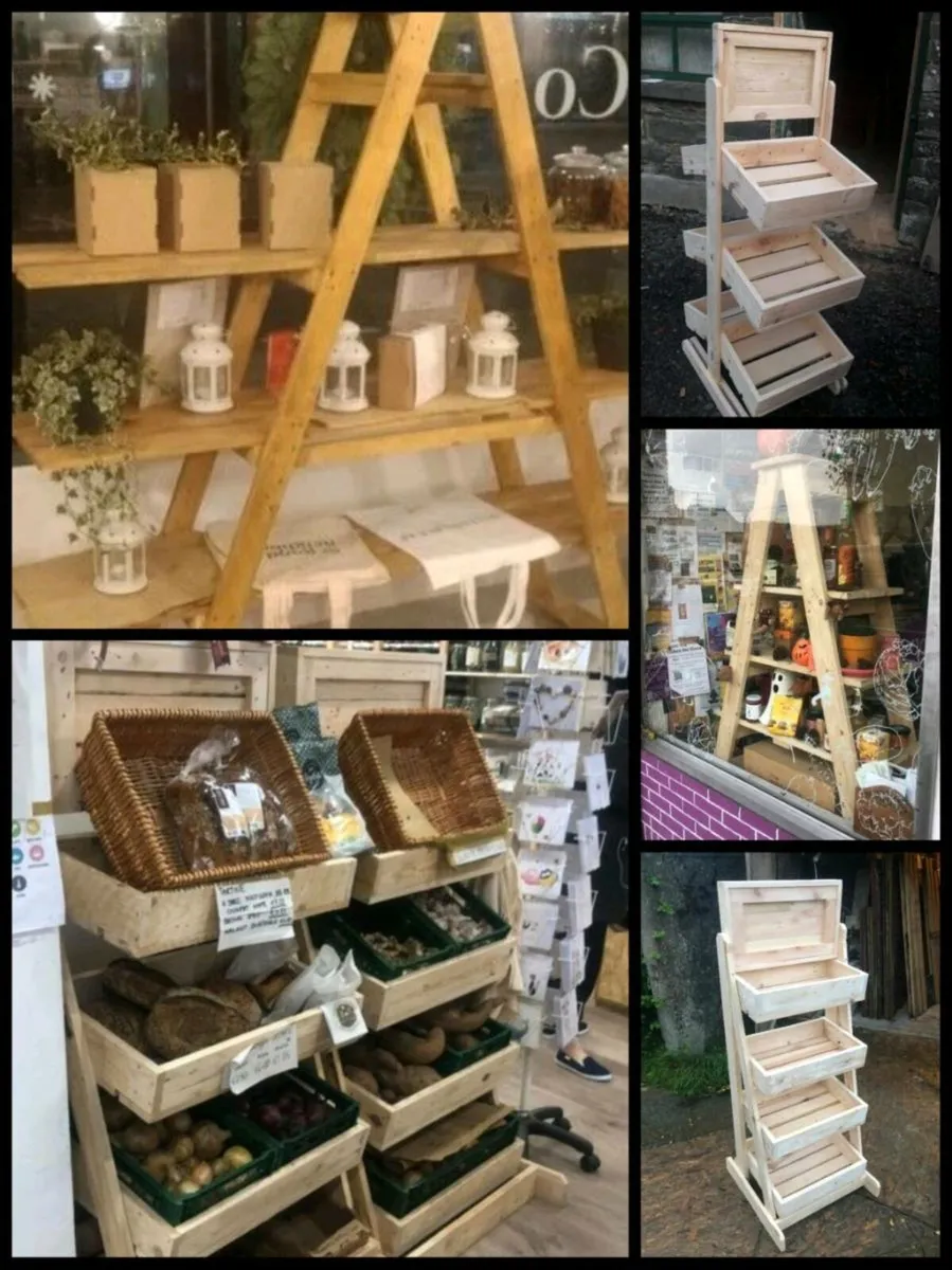 Handmade rustic display stands - Image 1