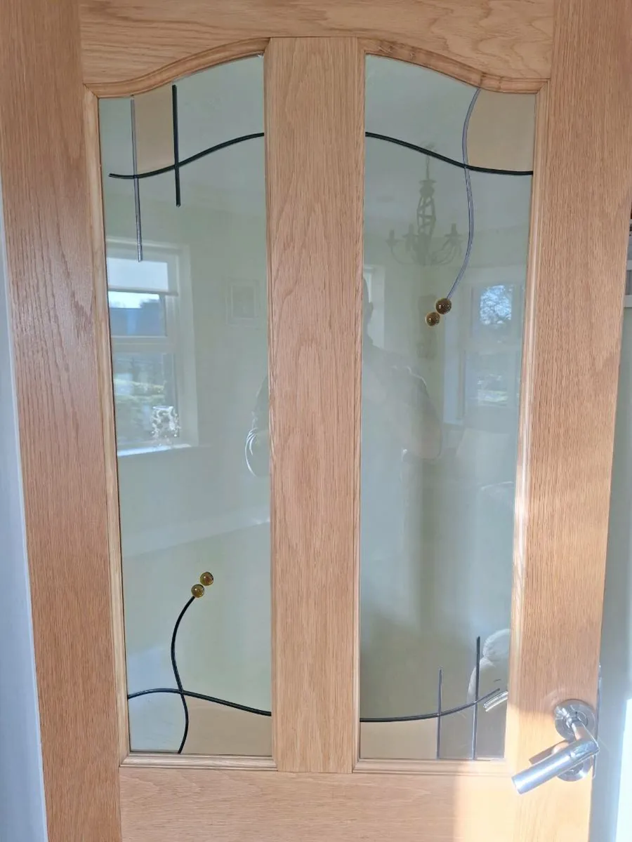 Double oak glass doors - Image 3