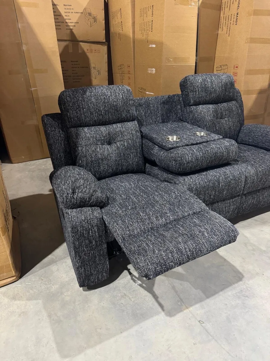 Full Fabric Recliner Sofa Sets Free Delivery - Image 2