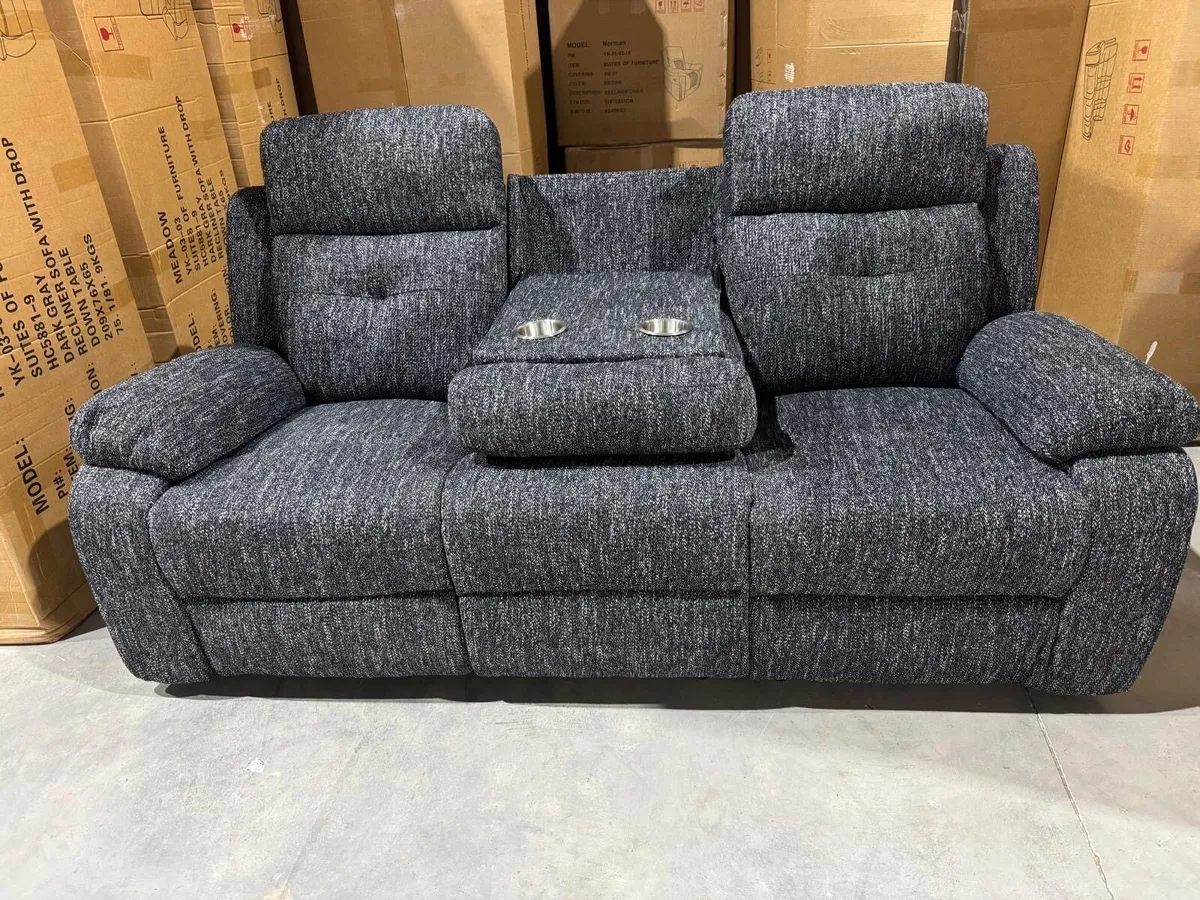 Full Fabric Recliner Sofa Sets Free Delivery - Image 3