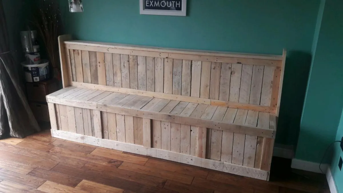 Handmade rustic banquet seating - Image 3