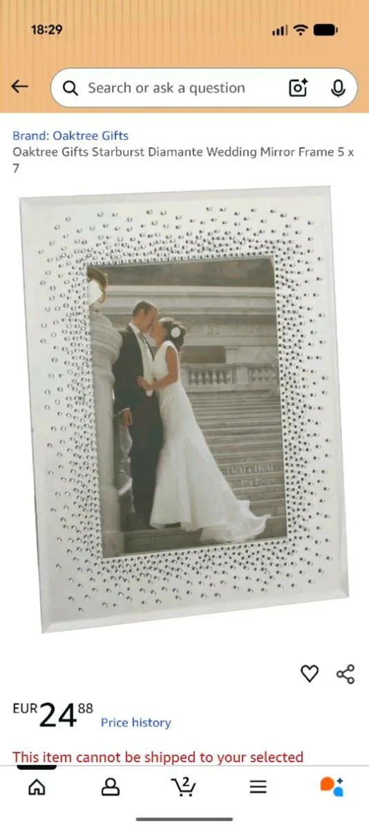 Mirrored Crystal Photo Frames - Image 1