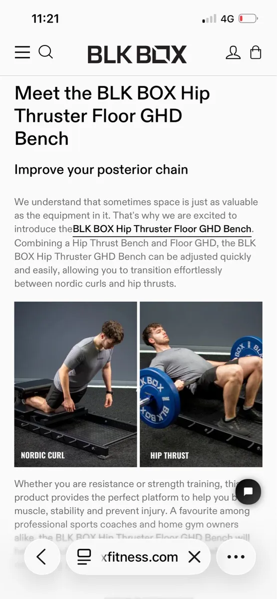 Blk box hip thruster Nordic curl bench - Image 3