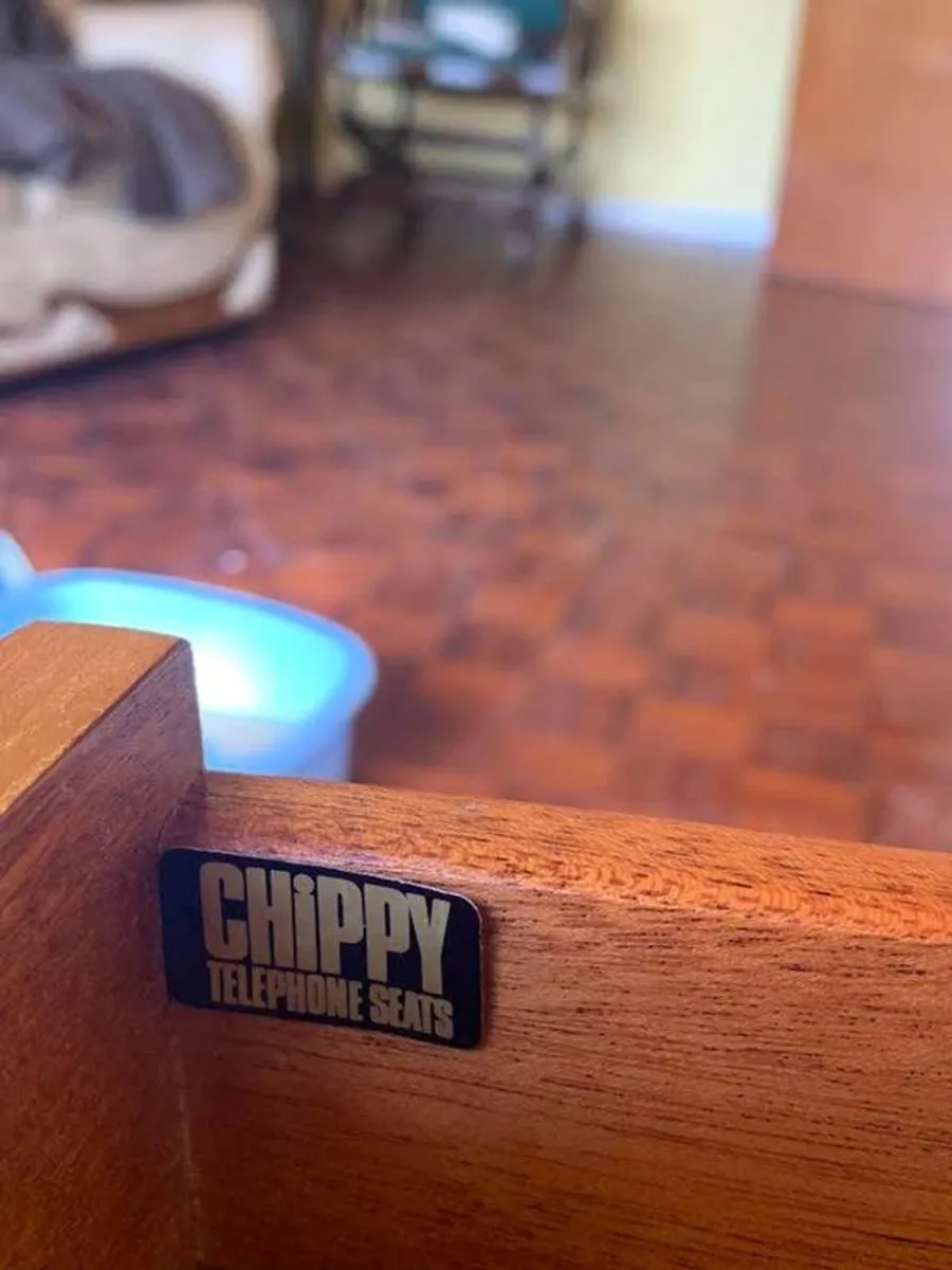 Mid Century Chippy Telephone Seat - Image 3