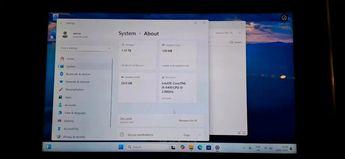 Dell Inspiron 3471 Intel i5 2.9GHz 24GB RAM - Image 4