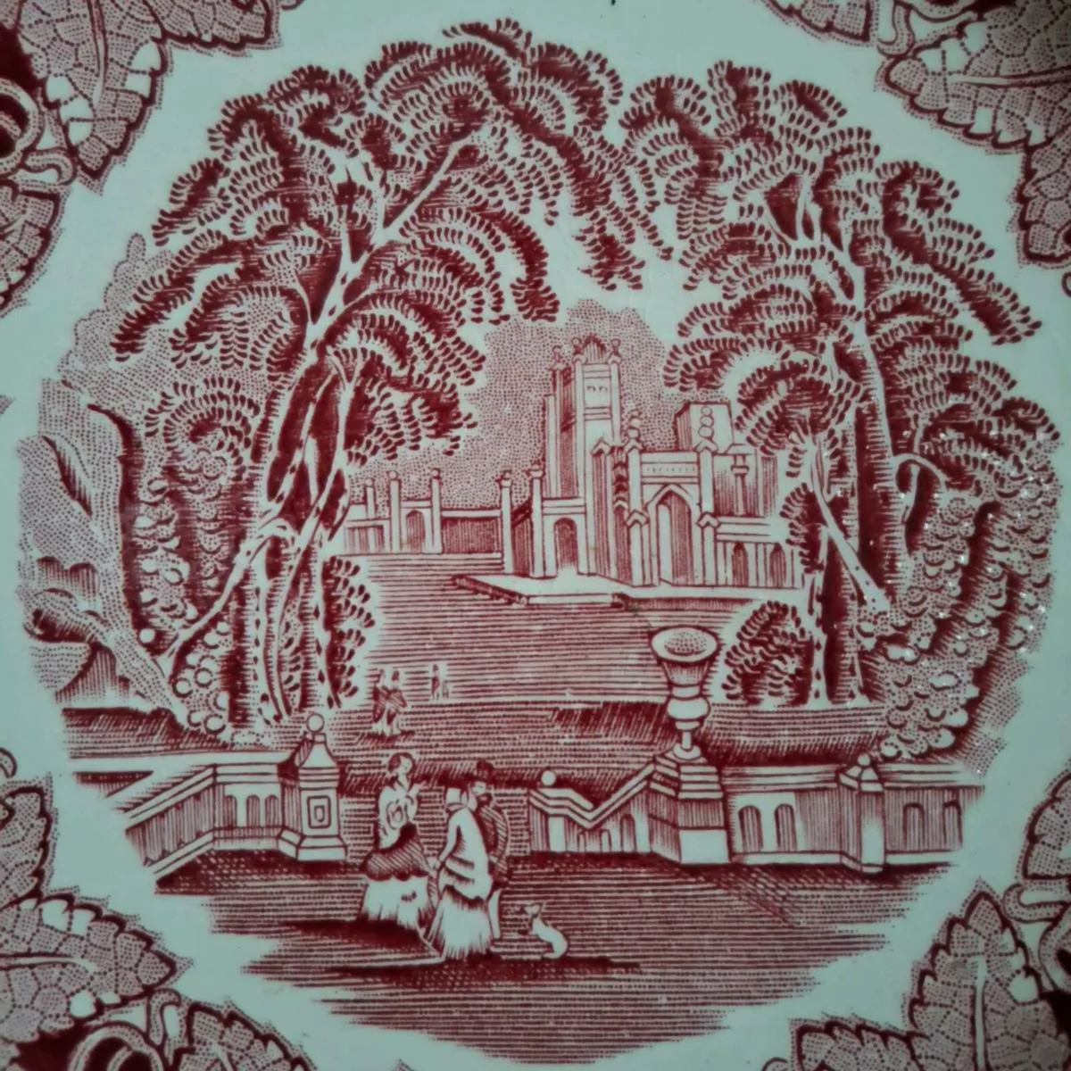 Masons Vista Pink Transferware Plate - Image 2