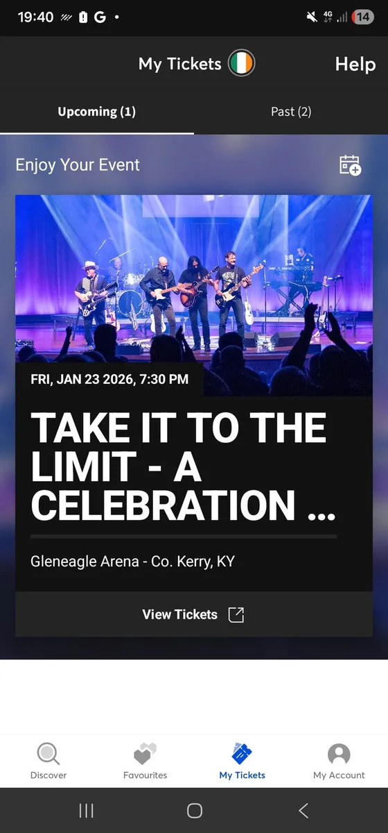 2 x tickets Take It To The Limit