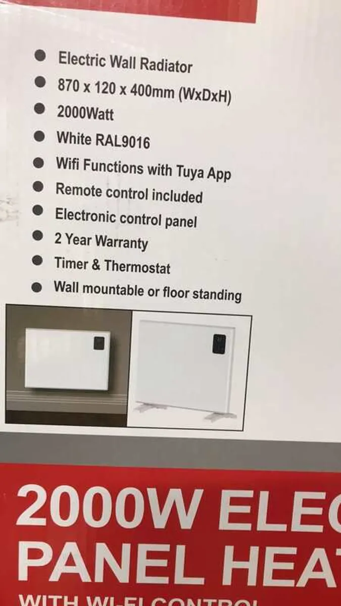 Wi-Fi Panel Heater 2KW Smart Heater - Image 3