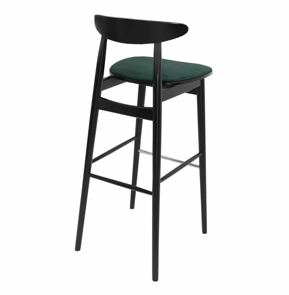 Nordic Ember Bar Stool – Black Beech Frame - Image 1