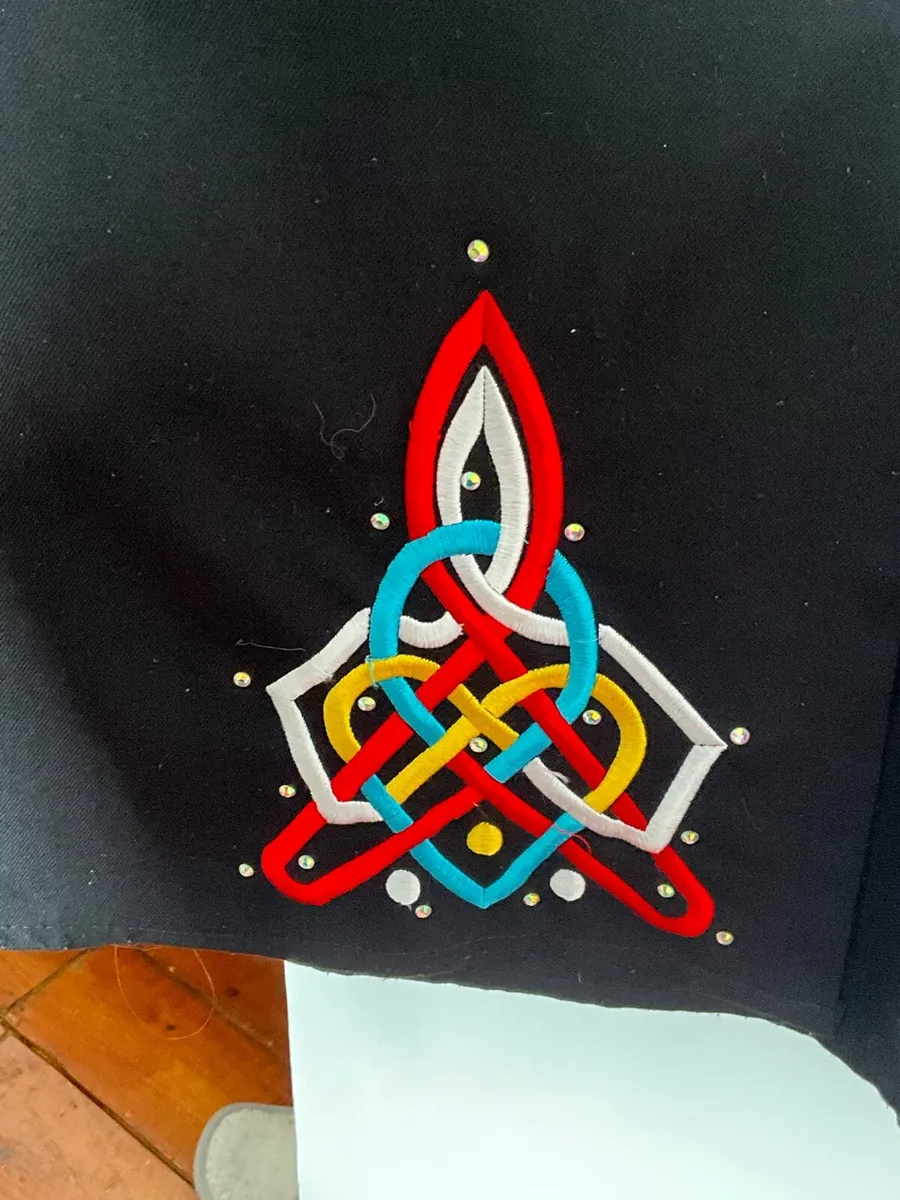 Classic Celtic Embroidered Wrap Dancing Skirt - Image 2