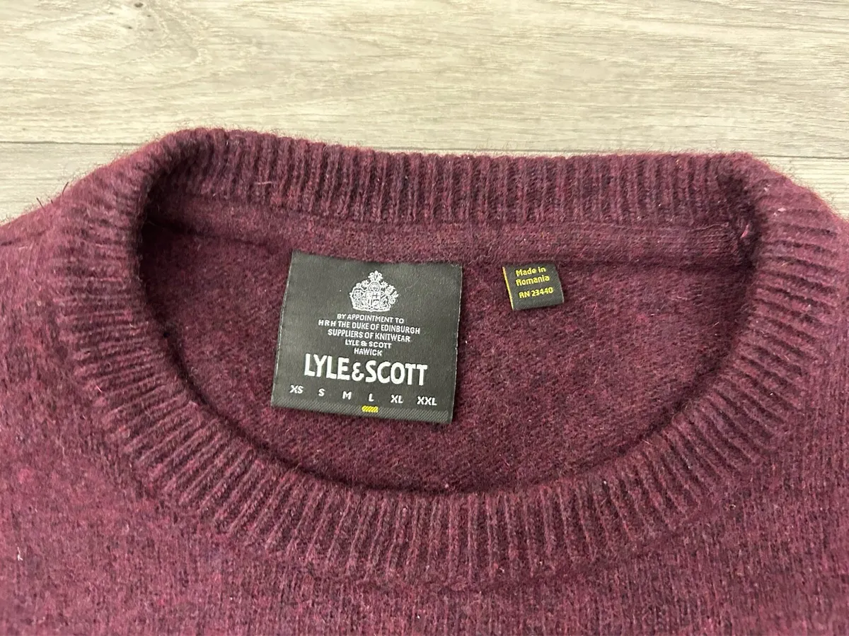 Lyle & Scott Wool Jumper Mens Medium - Image 4
