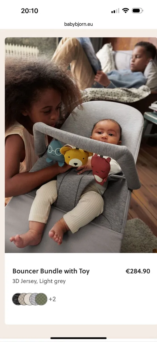 BabyBjorn bouncer and soft toy bar - Image 2