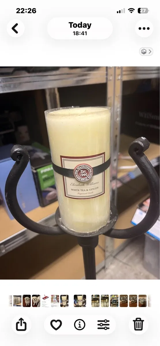 Wrought Iron floor standing candle holders - Image 2