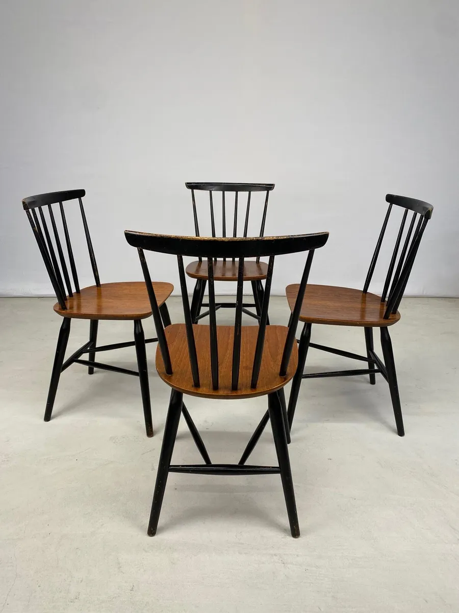 Danish Mid Century Stick Back Chairs - Image 4