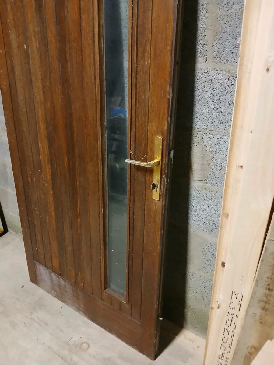 Large Hardwood external door & frame - Image 2