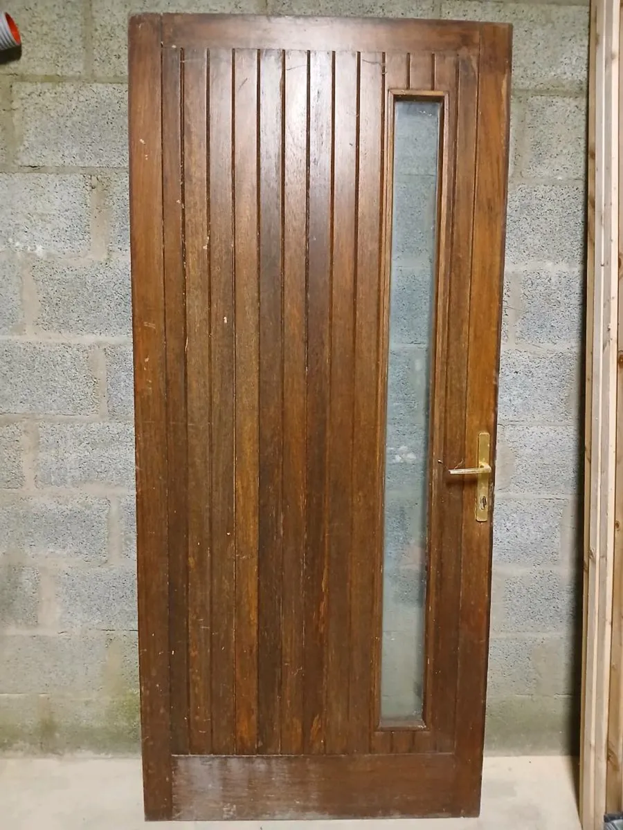 Large Hardwood external door & frame - Image 3