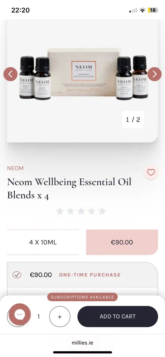Neom Wellbeing Essential Oil Blends x 4 bottles - Image 2
