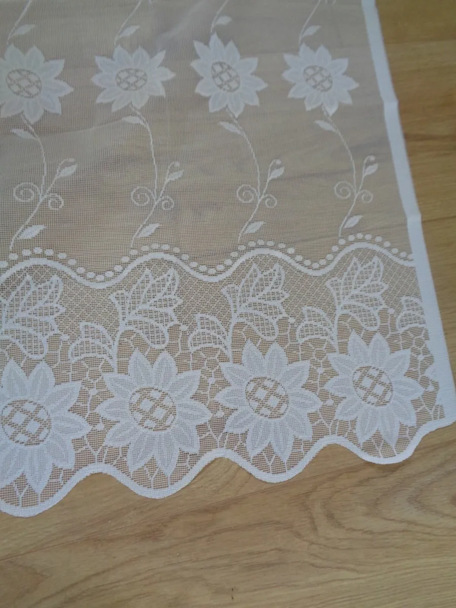Cream Cafe Style Net Curtains for Sale - Image 2
