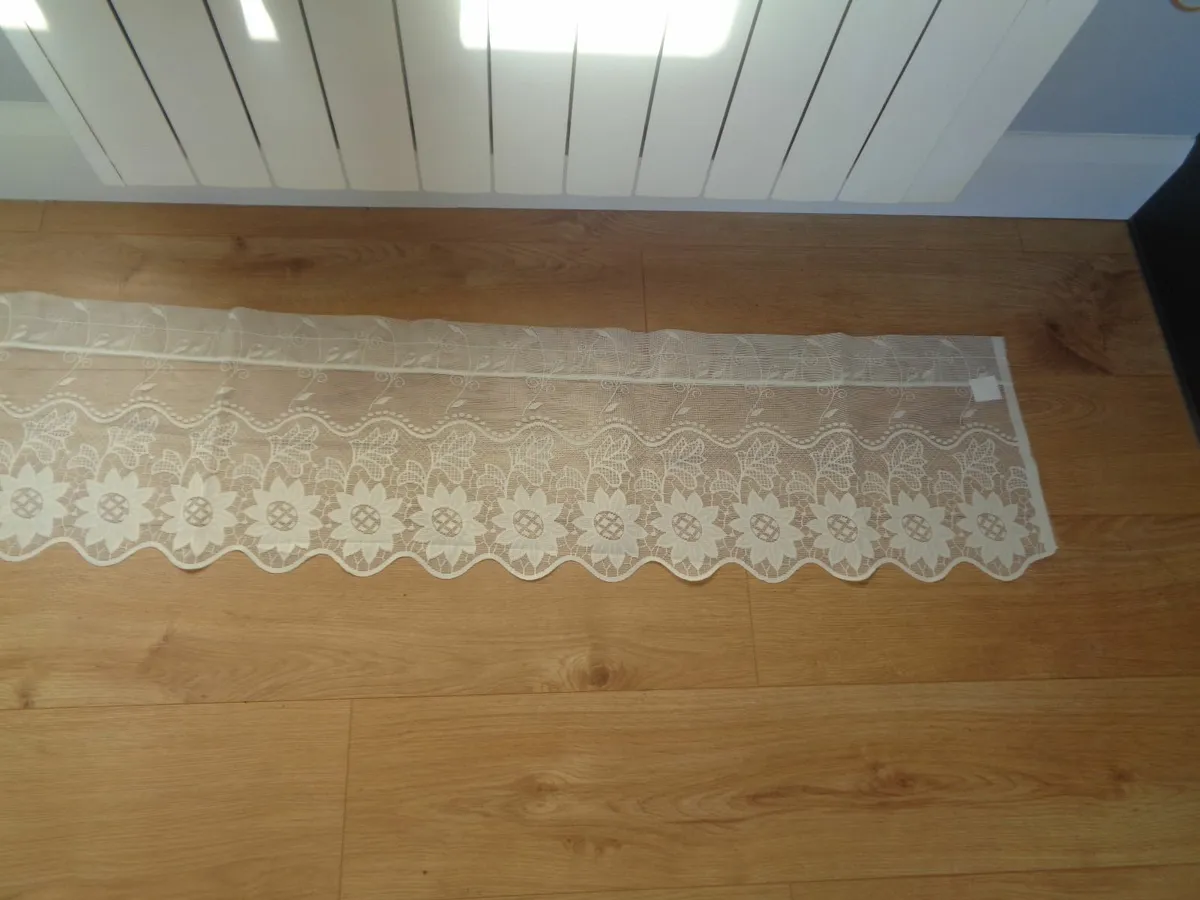 Cream Cafe Style Net Curtains for Sale - Image 1