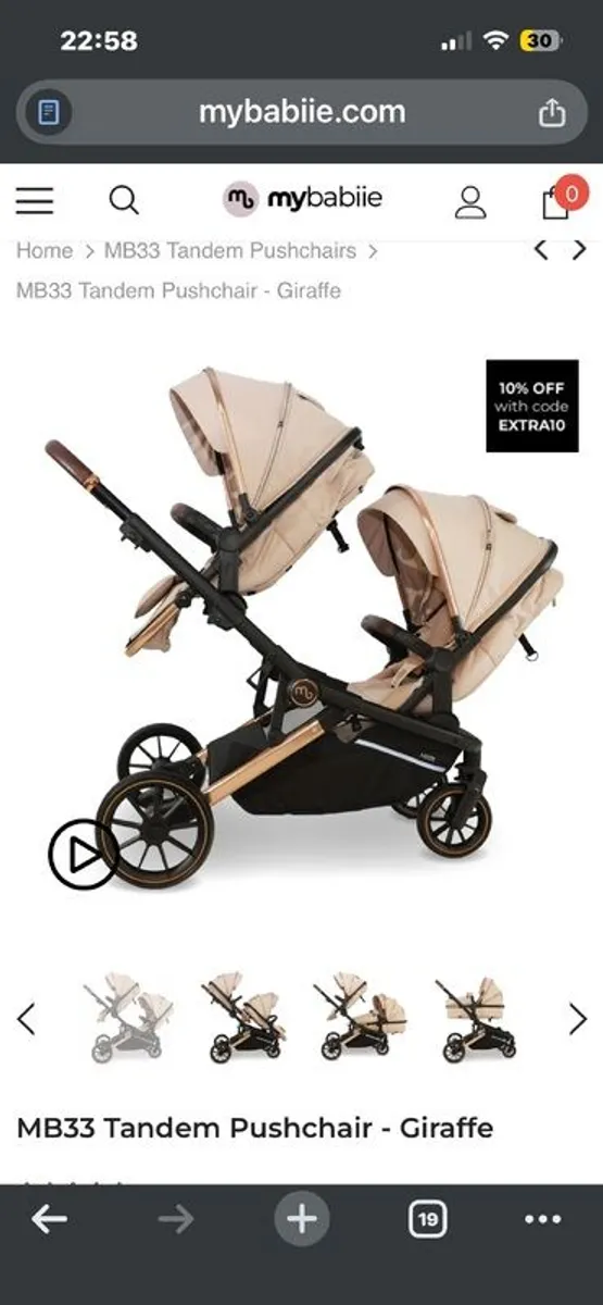 Twin pram/double pram - Image 4